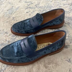 Taft Navy Velvet Loafers